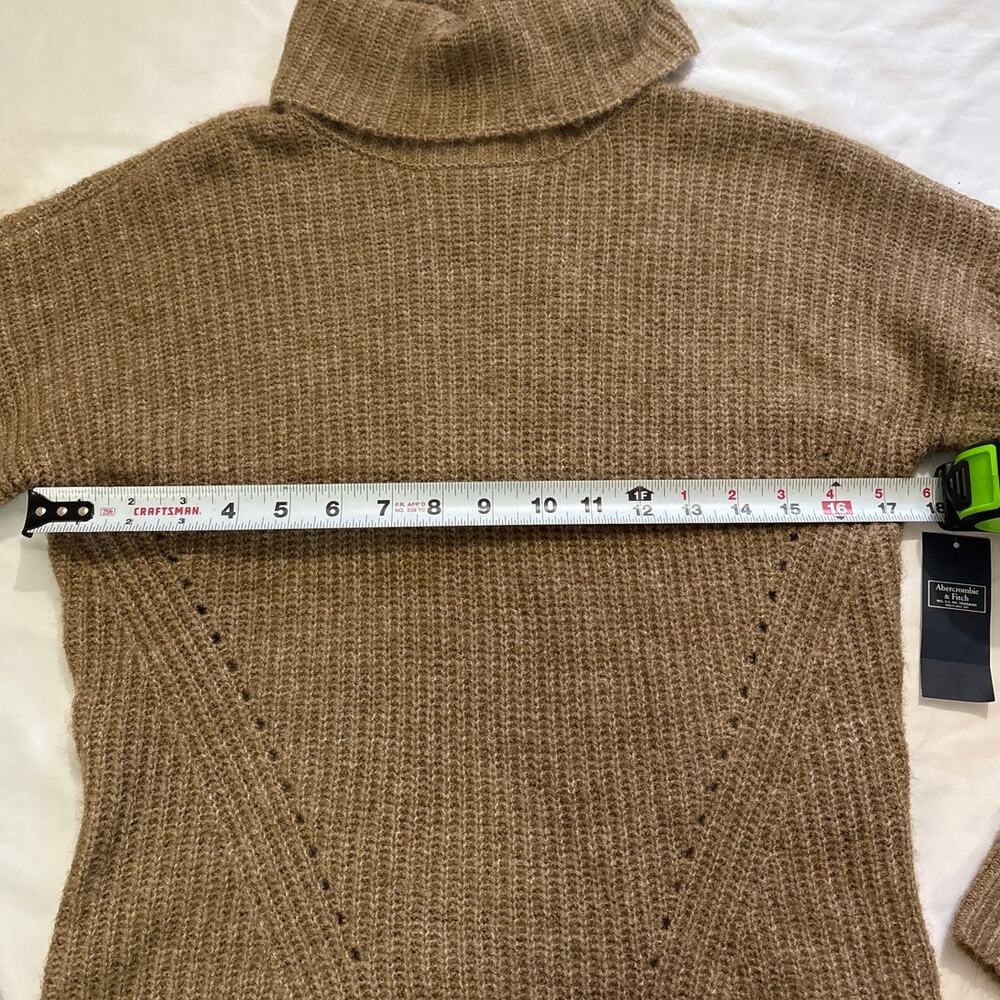 NWT Abercrombie & Fitch Women’s Small Tall Cowl Neck Sweater Dress Winter Knit - Picture 9 of 9
